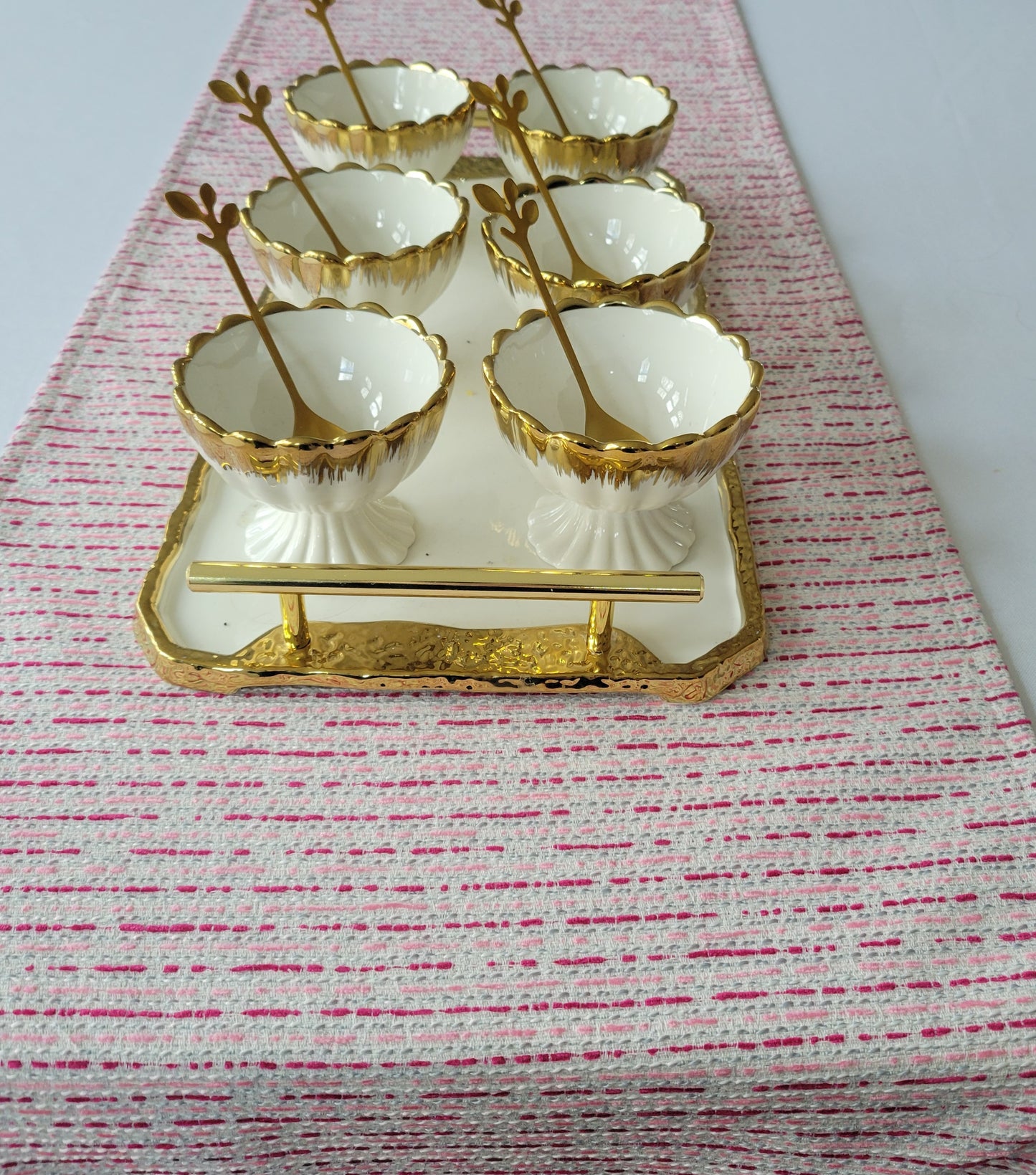 Tweed Pink Table Runner