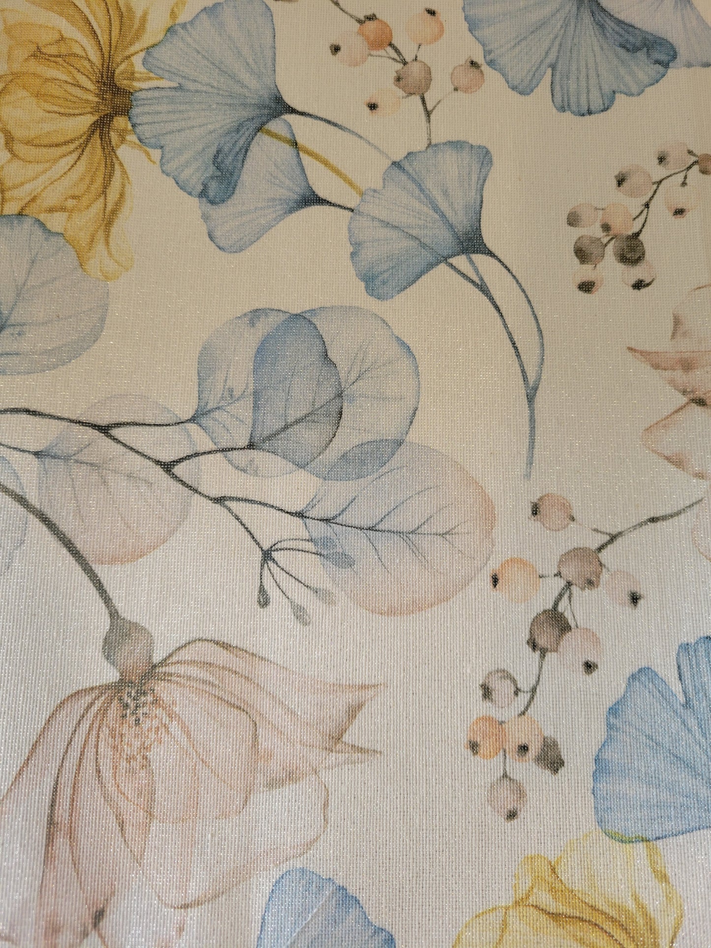Floral Blue Table Runner