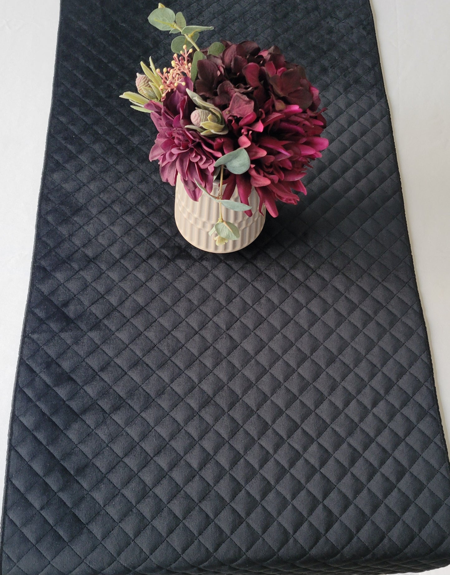 Quilted Velvet Table Runner