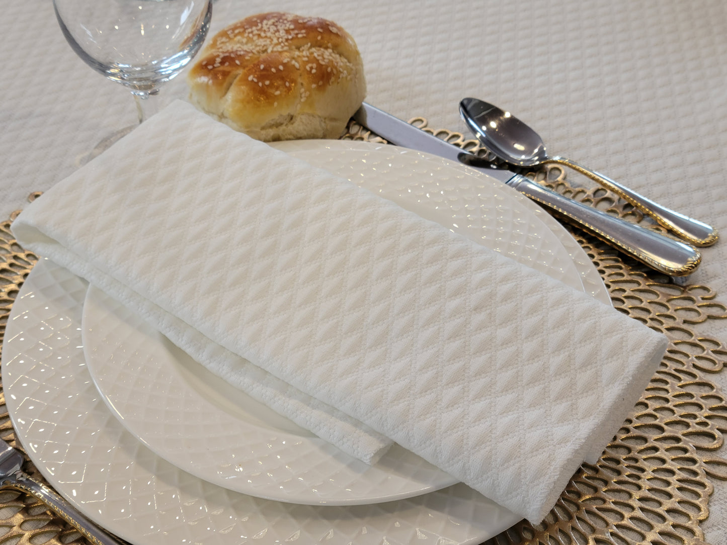 Faux Quilted Napkin 402
